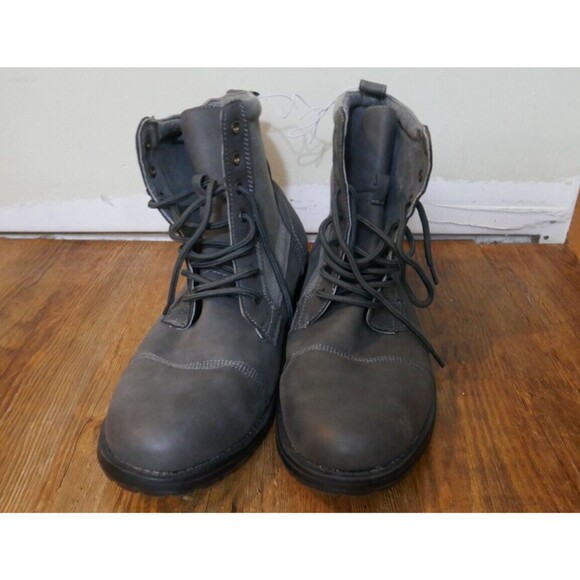 Alpine Swiss Leather Canvas Men's Boot - Picture 3 of 7